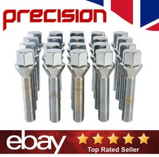 For BMW 5 Series - E Series - Silver Wheel Bolts - Set of 20 Extended 50mm Nuts