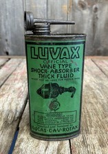 RARE Antique LUVAX Lucas-C-A-V Rotax Vane Shock Absorber Motor Oil Oiler Can 🔥