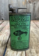 RARE Antique LUVAX Lucas-C-A-V Rotax Vane Shock Absorber Motor Oil Oiler Can 🔥