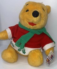 1996 Winnie The Pooh Plush Christmas Doll Bear JC Penney NEW OLD STOCK