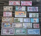 World Banknotes Lot Of 19 Japan Yen Mozambique Austria Maldives Egypt All CU #6