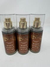 3x Bath  Body Works Warm Vanilla Sugar Fine Fragrance Mist 2.5 Oz Top Scent