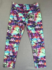 Athleta Women's Floral Capri Cropped Legging Activewear Size S Gym Yoga