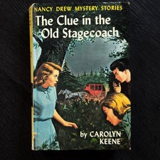 37 The Clue in the Old Stagecoach Nancy Drew Mystery Books-1960 (white-endpages)