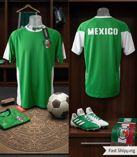 Mexico Soccer Jersey Icon Sports Men Large L Green White National Team Shirt NWT