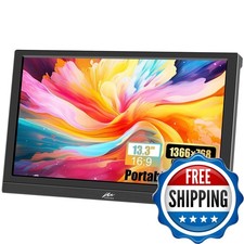 Kenowa Portable Monitor 13.3 Inch Hd 1366X768P Led Screen Small Hdmi Monitor