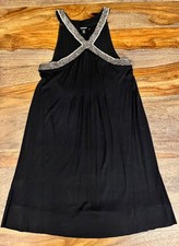 Express Black Beaded Halter Style Dress Size XS