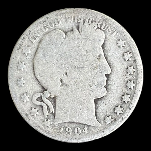 1904 Barber Silver Half Dollar