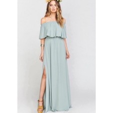 Show Me Your Mumu SMYM Hacienda sage green boho flowy maxi dress NEW MEDIUM