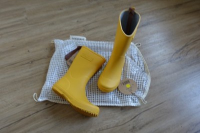 Gummistiefel Bisgaard neu Gr 31 (32) SIL 20,7cm gelb Baumwollfutter