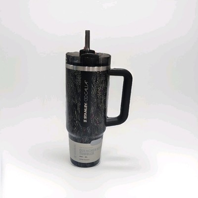 Stanley Calia Quencher H2.0 Tumbler 30 oz Black Abstract With Handle, Lid, Straw