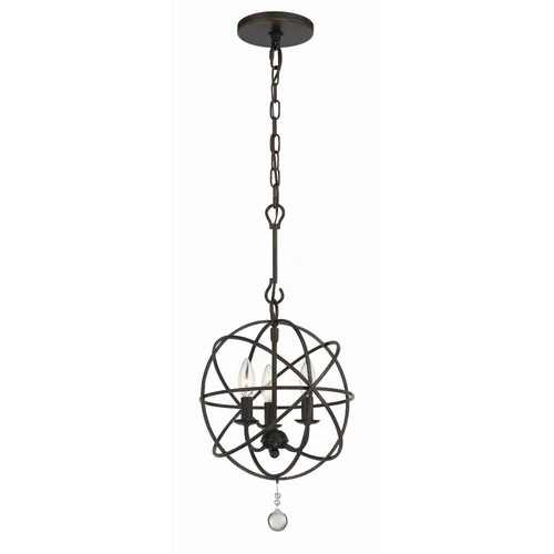 Crystorama Lighting - Three Light Mini Chandelier - Mini Chandelier - Solaris - - Picture 1 of 4
