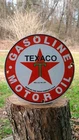 Texaco Gasoline Motor Oil Lube vintage retro gas pump porcelain sign