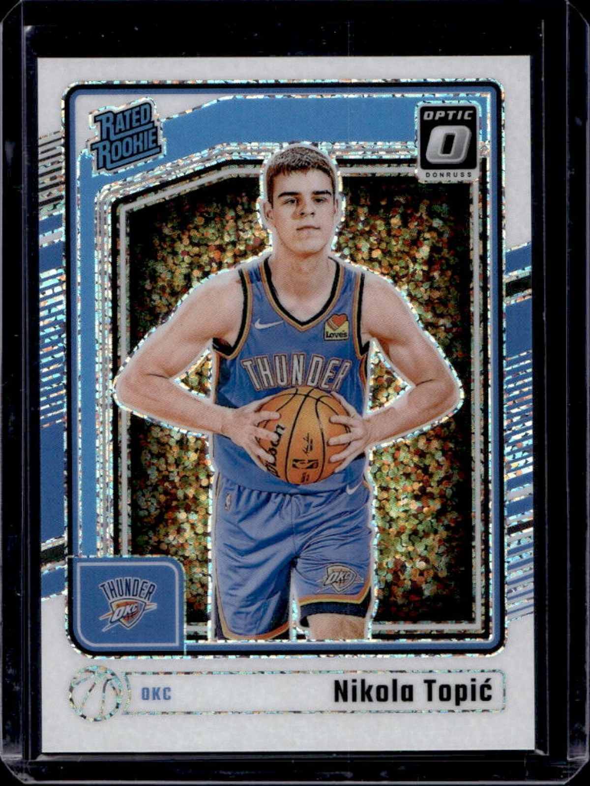 2024-25 Donruss Optic Nikola Topic Rated Rookie SSP White Sparkle RC #278