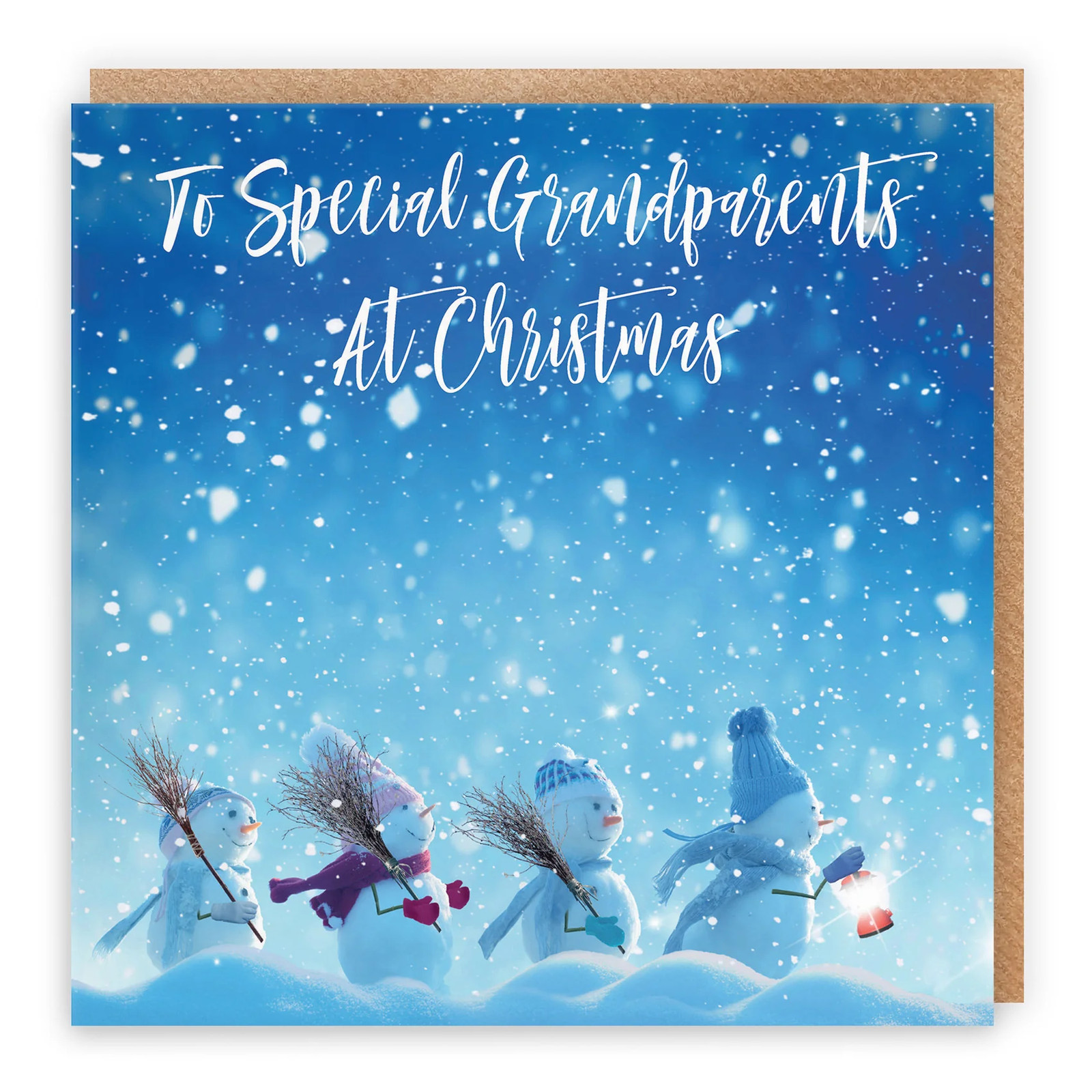 Grandparents Christmas Card Snow People