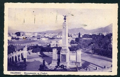 Palermo 1936 Cartolina, Monumento ai caduti, viaggiata