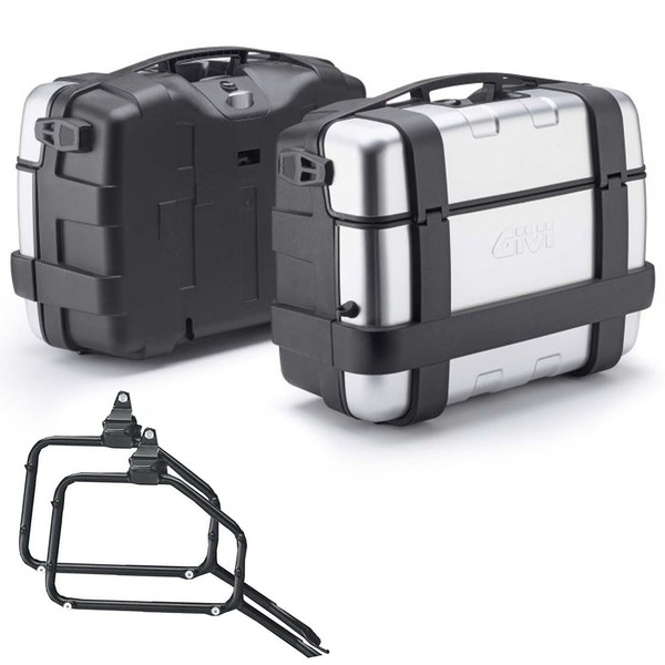 Givi TRK33 Seitentaschen + Rahmen 33LT FüR Royal Enfield Himalayan 411 2020-image
