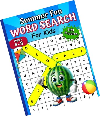 Summer Fun Word Search For Kids Mad Melons: 100 Puzzles for Young Word Explor...