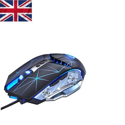 Mehrfarbige leise Gaming Maus mit ergonomischem Design und 3200 DPI Empfindlichkeit
