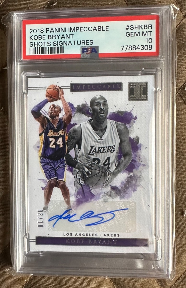 2018 Panini Impeccable Kobe Bryant Shots Signatures Auto 8/10
