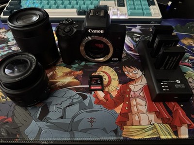 Canon EOS M50 Mark II 4K 24.1MP Digital Camera with 15-45mm Lens and 55-200 MM L