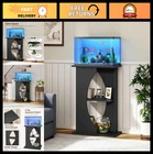 10 Gallon Fish Tank Stand - Wooden Aquarium Stand with 3-Tier Storage, Heavy Dut