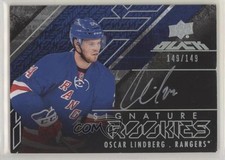 2015-16 UD Black Signature Rookies 149/149 Oscar Lindberg #SR-OL Auto 1q2