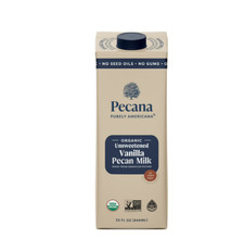 Pecana USDA Organic Unsweetened Vanilla Pecan Milk, 32 fl oz Carton