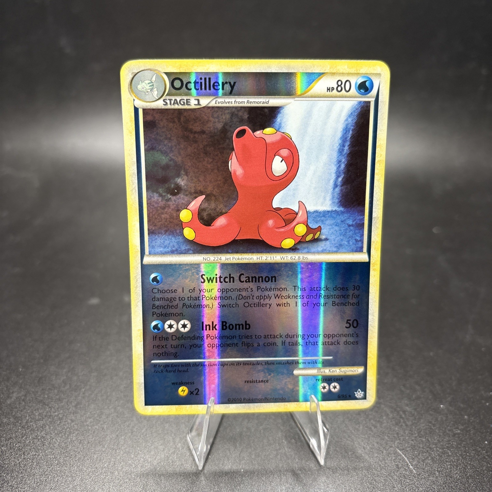 Pokémon TCG Octillery Vintage Reverse Holo Rare 6/95 Unleashed NM -j