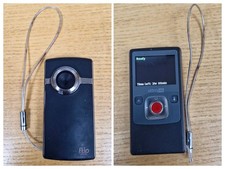 Flip Video UltraHD black portable pocket video recorder camera 2 hours bag pouch