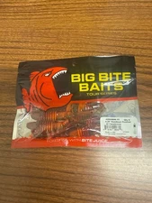 Big Bite Baits 4 1/4" Kamikaze Swim-On Trailer - Green Pumpkin Flamethrower