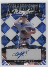 2024 Leaf Metal Diamond Wonders Blue Crystals 3/12 Zebby Matthews Auto 3hd