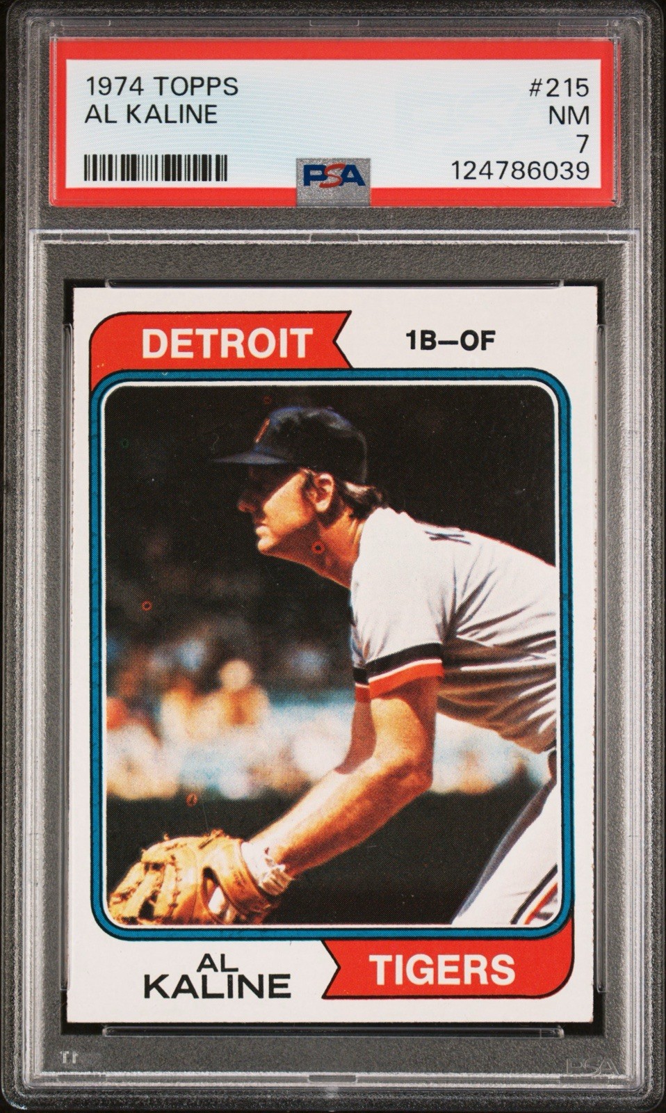 1974 Topps #215 Al Kaline Detroit Tigers PSA 7 NM HOF