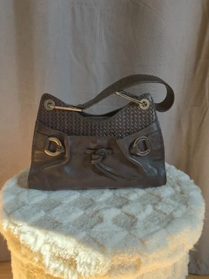 LANCEL Sac à Main Femme Cuir Marron Tressé Vintage Hobo Shoulder Bag Authentique - Photo 1/4