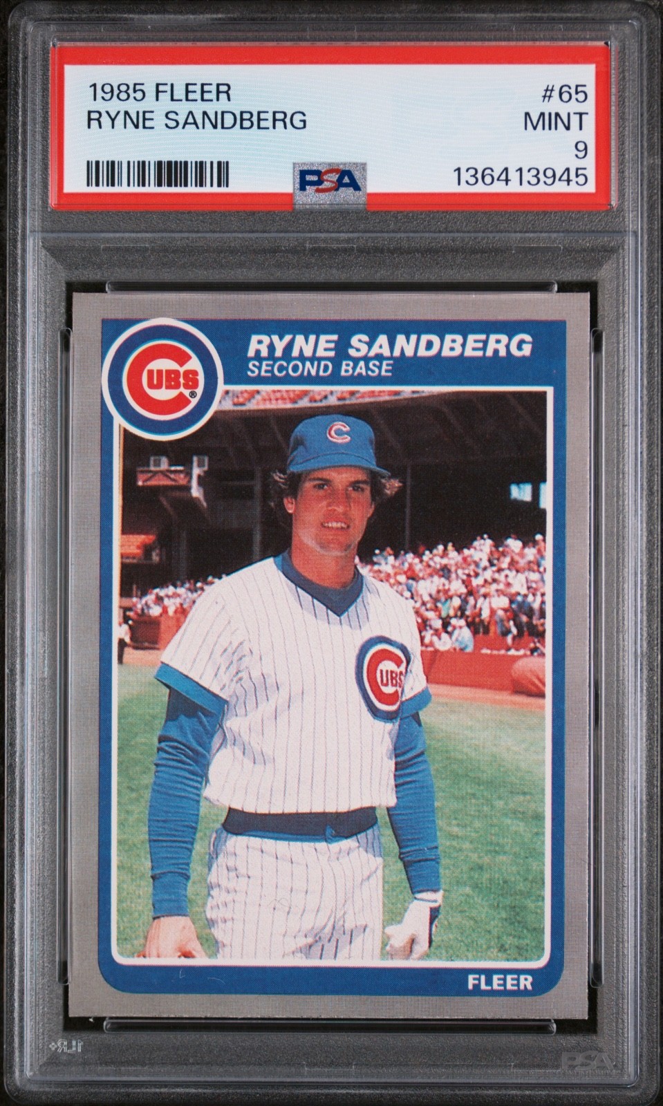 1985 FLEER BASEBALL-#65 RYNE SANDBERG  PSA 9 MINT