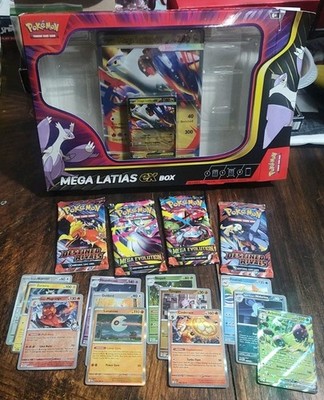pokemon trading card game: mega latias ex box Pokmon releasing 10/10! MSRP: $21.99/box Limit 1 per person while supplies last! Don't miss your chance to soar with Mega Latias EX! #pokmon #megalatias #t2tradingcardsandcollectibles #pokemonrelease 6 Pokemon Mega Latias ex Boxes per Case 1 Foil Promo Card Featuring Mega Latias ex per Box 1 Oversized Lenticular Promo Card Featuring Mega Latias ex per Box 4 Pokemon Booster Packs per Box Combine Legendary Power Release day for the Mega