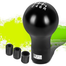 J2 44mm X82mm 6-speed Mt Spherical Teardrop Shape Shift Knob Wadapters Black J2 44mm X82mm 6-speed Mt Spherical Teardrop Shape Shift Knob Wadapters Black