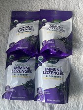 Lot of 4 - Nature  s Way Sambucus Elderberry Zinc Vitamin C 24 Lozenges EXP 02/27