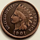 1901 Indian Head Cent Good-VG Sharp Portrait Clean Fields 79.6M BN992