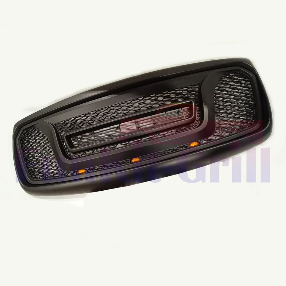Rejilla delantera para Dodge Ram 1500 2500 3500 2002-2005 negro mate con letras y luces Foto 2 de 4