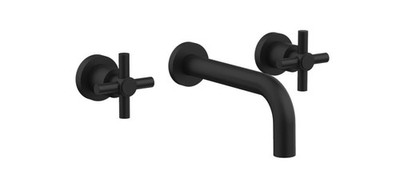 Phylrich DWL134/040 Basic 7.5  Spout Wall Lavatory Set w/Tubular Cross Handles
