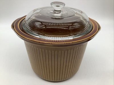 Rival Crockpot 3150 CERAMIC CROCK INSERT with Lid 3.5 qt Slow Cooker Brown