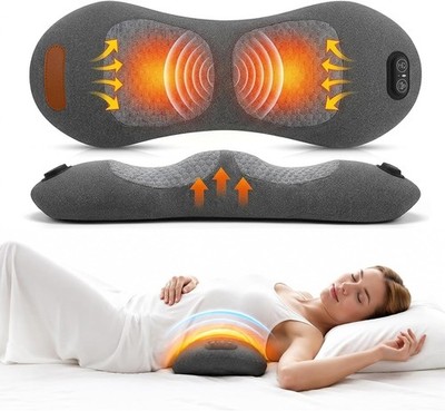Electric Lumbar Pillow Heat Vibration Massage