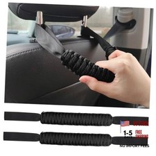 IHOTDER 2PCS Headrest Grab Handle for Cars,Removable Durable Rear Seat Black