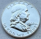 1960 Proof Franklin Half Dollar 90% Silver-INV#8437