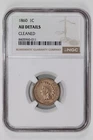 1860 INDIAN CENT NGC AU DETAILS