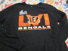 Cincinnati Bengals Super Bowl T-Shirt - Black - Long Sleeves - XL - Nike