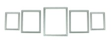 White Beveled Wood Look 5 Piece Gallery Wall Photo Frame Set