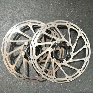 2 SRAM 180 mm Centerline Disc Brake Rotors Silver with Black Center, Set of 2