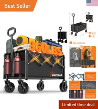Wagons Carts Foldable, Lightweight Portable Utility Shopping Cart with Wheels...